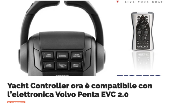 Yacht Controller is now compatible with Volvo Penta EVC 2.0 electronics